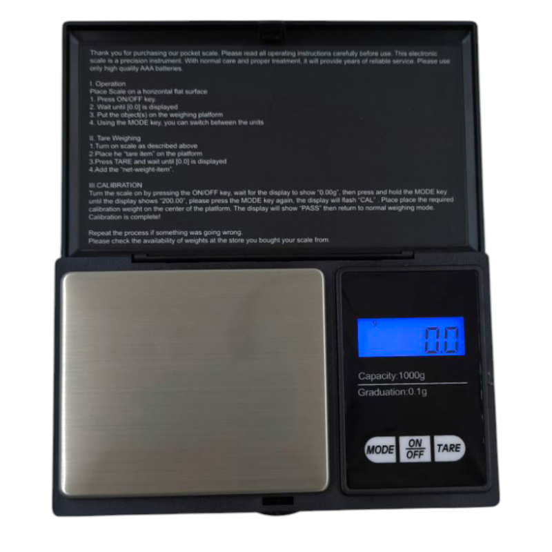 CX-258 vrecková digitálna mikrováha do 1000g / 0,1g CX-258 vrecková digitálna mikrováha do 1000g / 0,1g